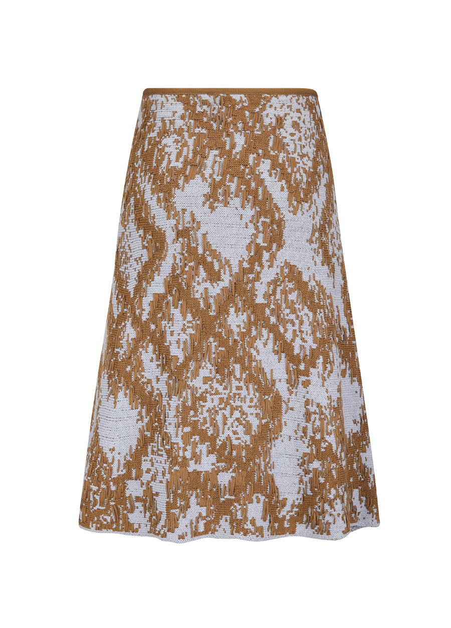 Skirt /  JNBY Print Ramie Skirt