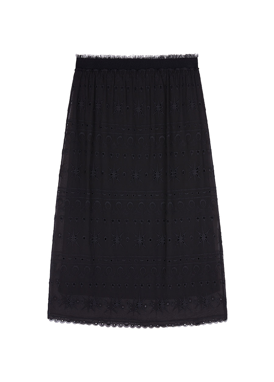 Skirt / JNBY Silk Midi Skirt(100% silk)