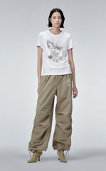 Pants / JNBY Elastic Waist Wide-Leg Pants