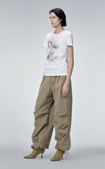 Pants / JNBY Elastic Waist Wide-Leg Pants