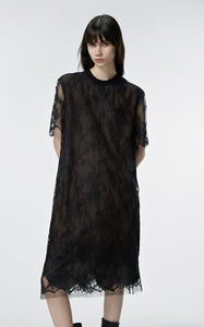 Dress / JNBY Relaxed Crew-neck Lace Midi Dress