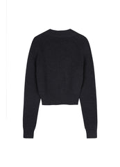 Sweater / JNBY V-neck Basulan Wool Cropped Cardigan