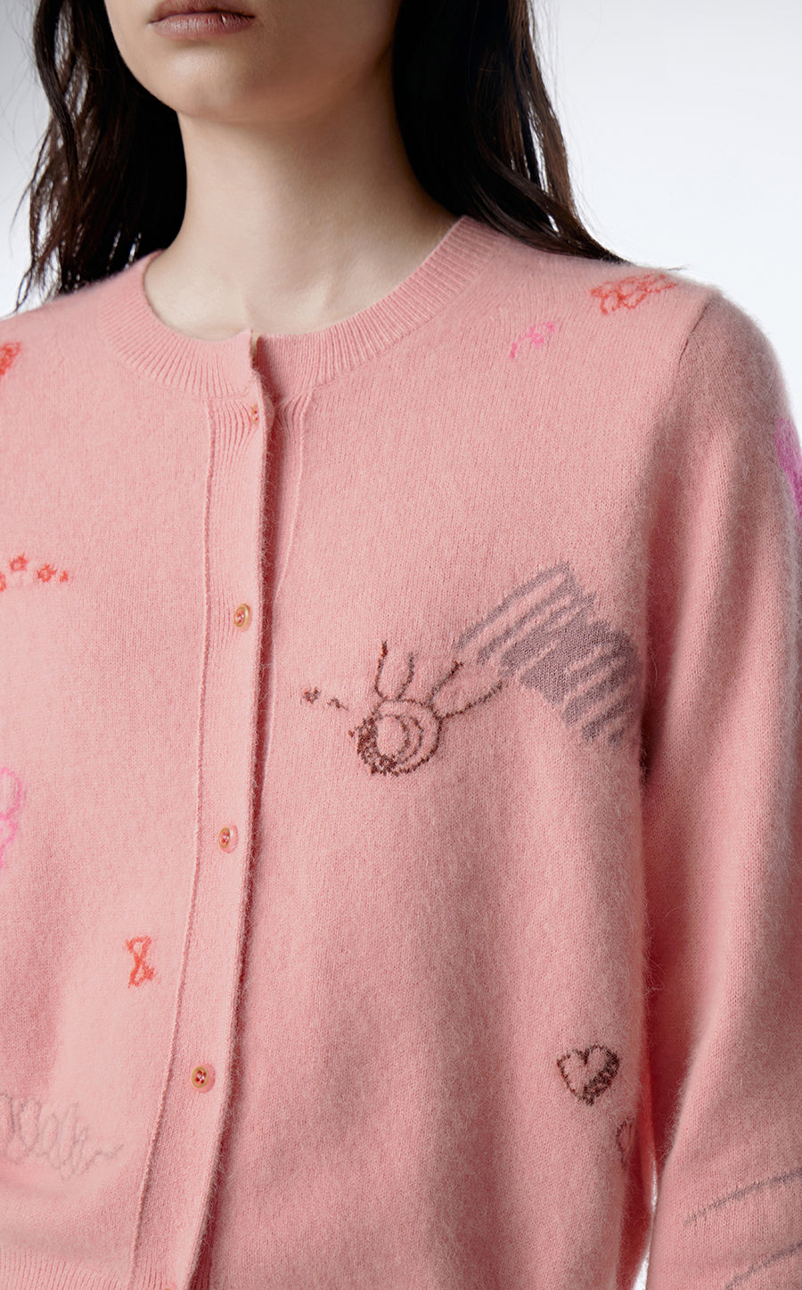 Sweater / JNBY Slim Fit Print Cardigan Sweater