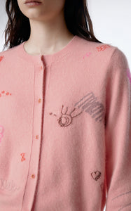 Sweater / JNBY Slim Fit Print Cardigan Sweater