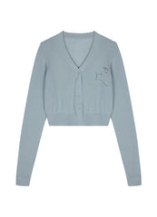 Sweater / Su Embroidery X JNBY V-neck Wool Cardigan Sweater