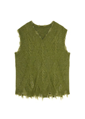 Sweater / JNBY V-neck Sweater Vest in Twist Knit