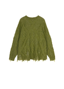 Sweater / JNBY Relaxed V-neck Sweater in Twist Knit