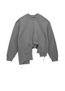Sweatshirt / JNBY Cotton Crewneck Sweatshirt with Curved Hem\