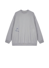 Sweatershirt / Su Embroidery X JNBY Oversized Crewneck Cotton Sweatershirt