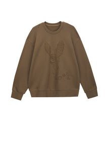Sweatershirt / JNBY Oversize Cotton Sweatershirt in Rabbit Print