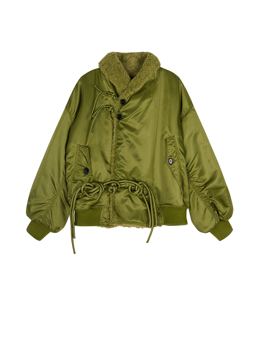 Coat / JNBY Nylon Jacket in Chinese buckle button