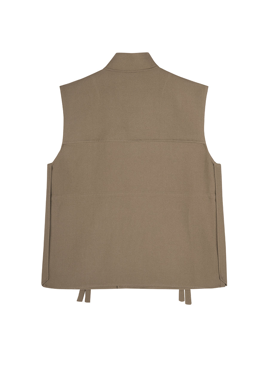 Vest / JNBY Relaxed Wool Vest in Big Pockets