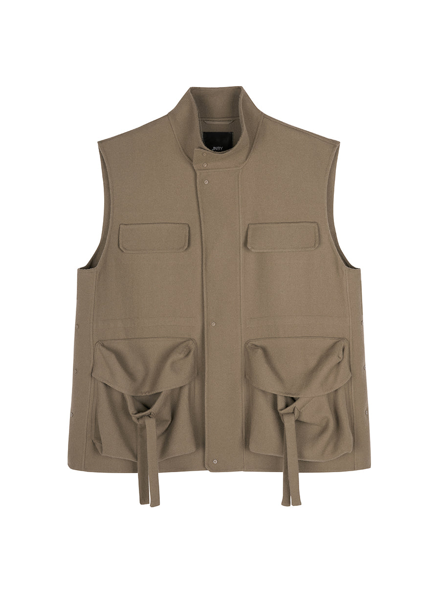 Vest / JNBY Relaxed Wool Vest in Big Pockets