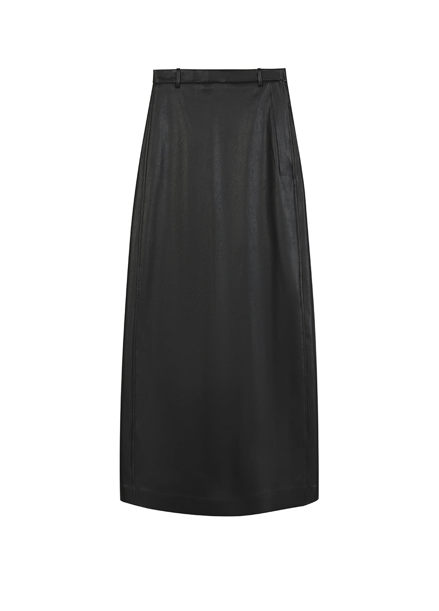 Skirt / JNBY Faux Leather Maxi Skirt