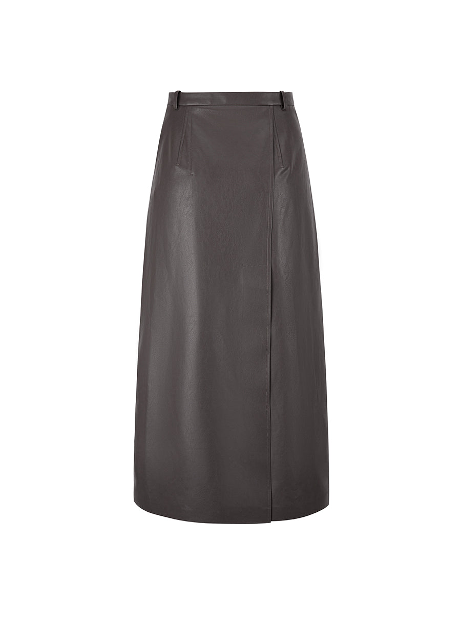 Skirt / JNBY Faux Leather Maxi Skirt