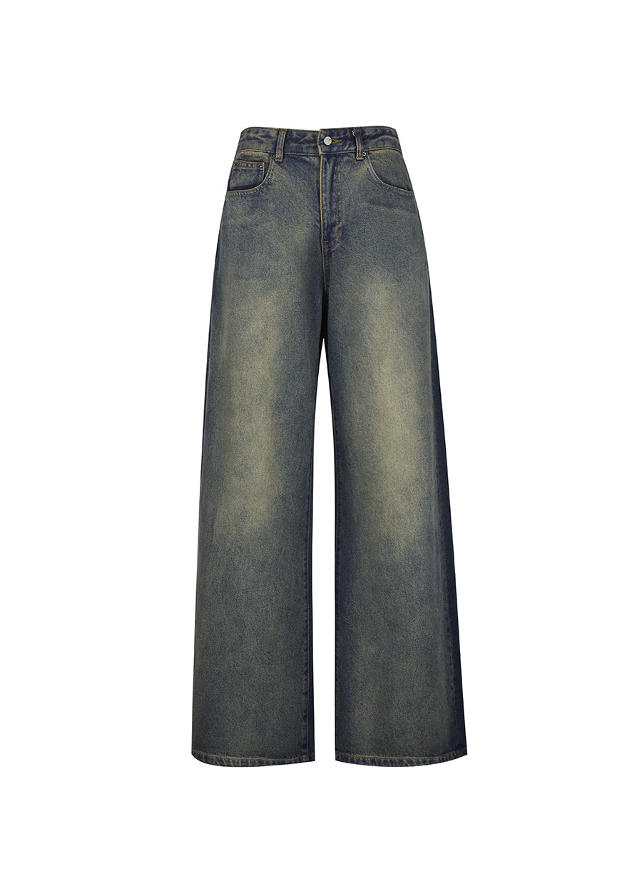 Pants / JNBY Retro Relaxed Washed Jeans