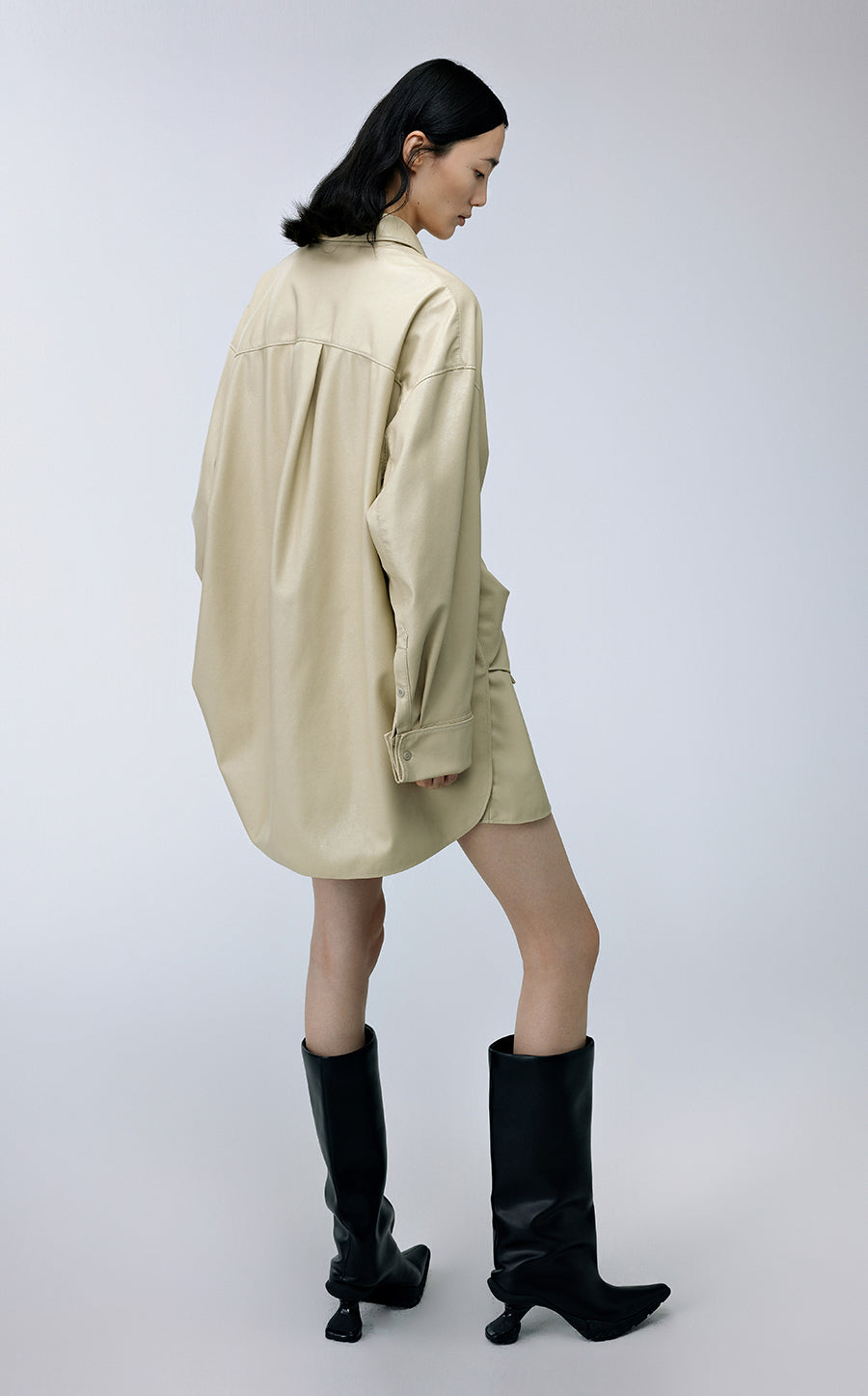 Dress / JNBY Relaxed Knee Length Polyurethane Dress