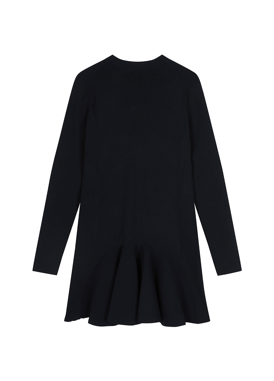 Dress / JNBY V-neck Nylon Sweater Dress