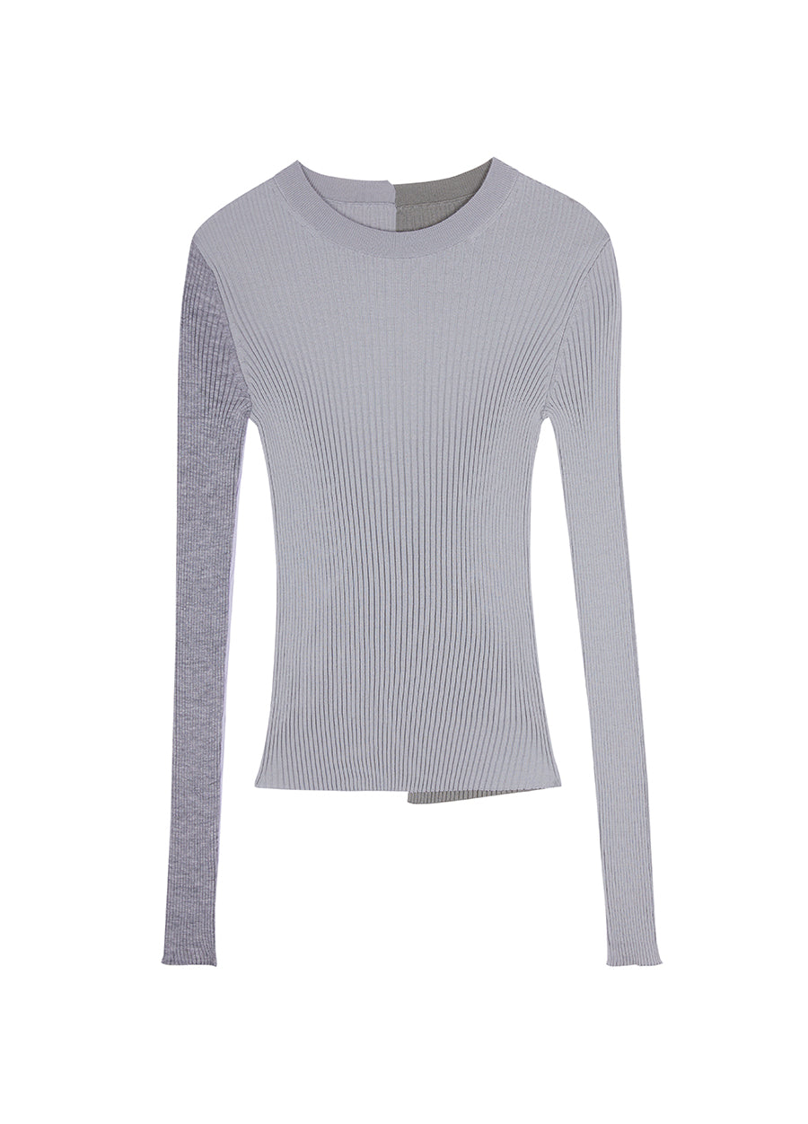 Sweater / JNBY Slim Fit Color Block Wool Sweater