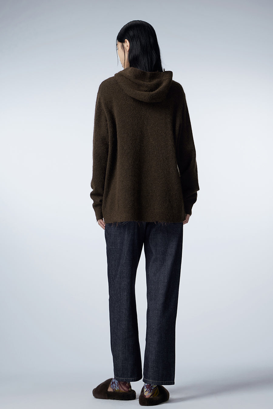 Sweater / JNBY Relaxed Hooded Wool-blend Nylon Sweater