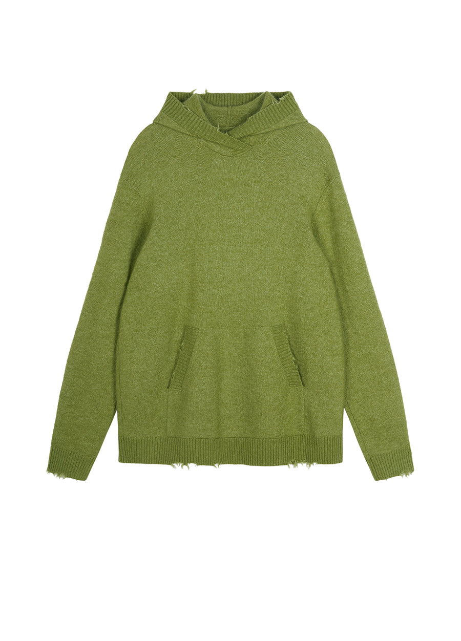 Sweater / JNBY Relaxed Hooded Wool-blend Nylon Sweater