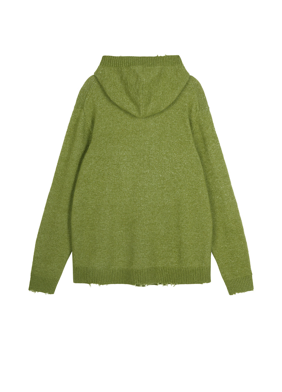 Sweater / JNBY Relaxed Hooded Wool-blend Nylon Sweater