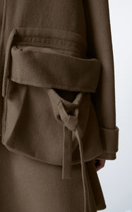 Coat / JNBY Loose-fit Big-pocket Design Wool Jacket