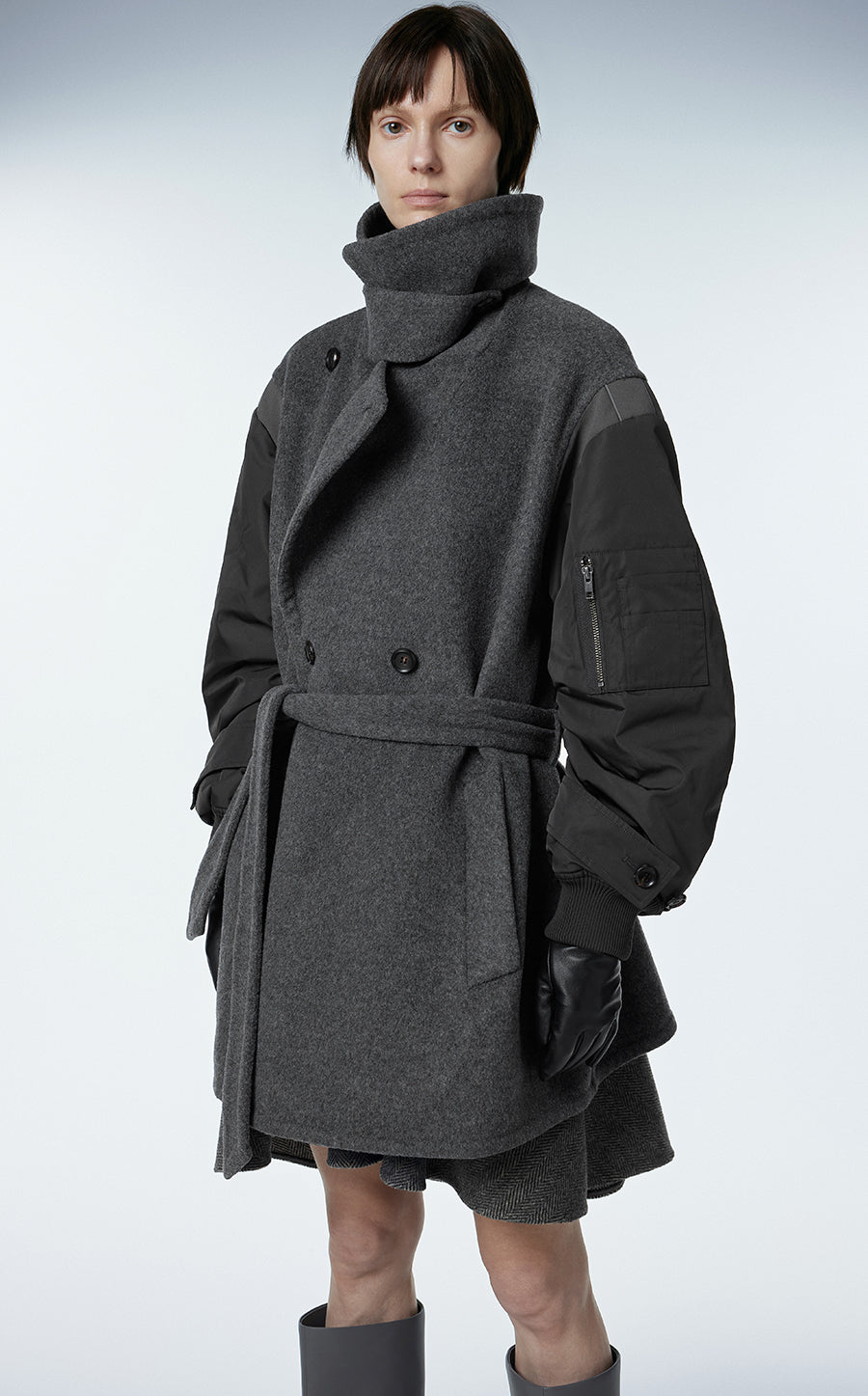 Coat / JNBY Midi Notched-collar Wool-blend Coat