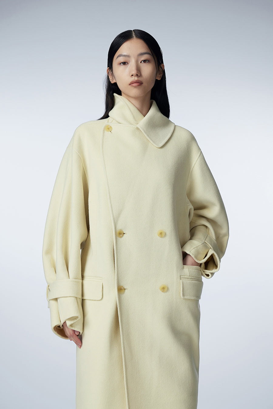 Coat / JNBY Loose-fit Notched-collar Wool Coat