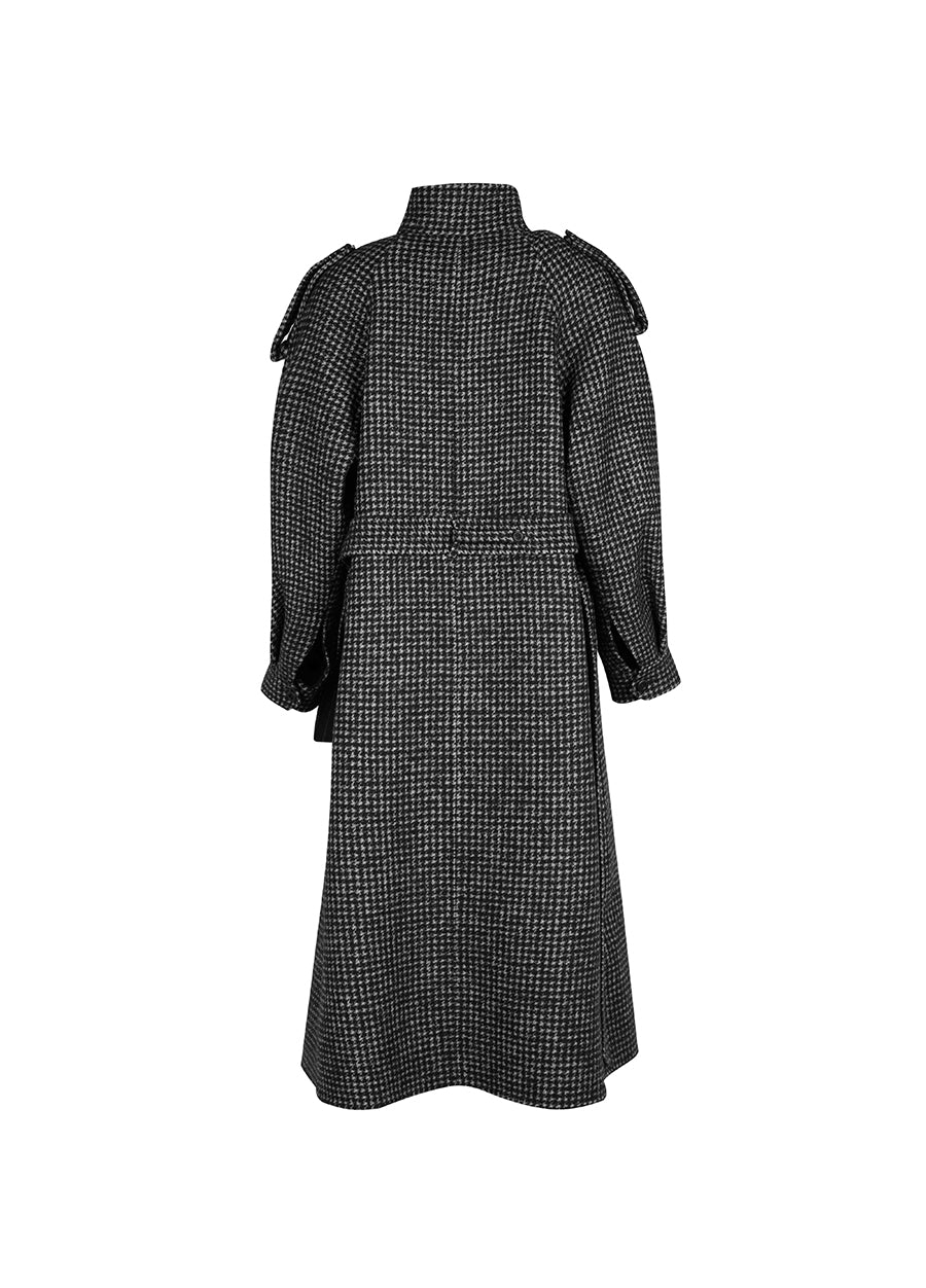 Coat / JNBY Full-length Plaid Coat
