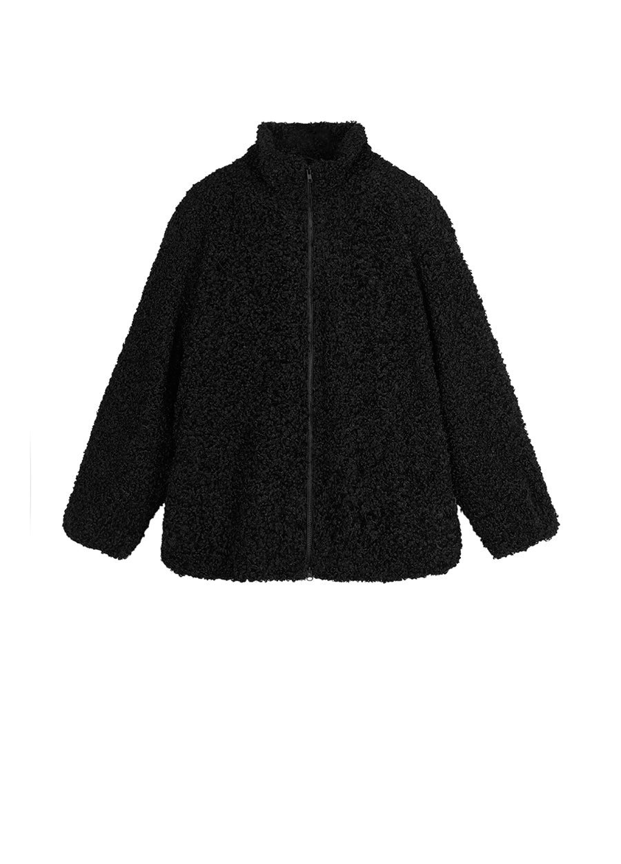 Coat / JNBY Cropped Faux Fur Coat