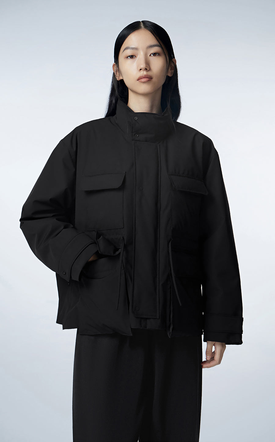 Coat / JNBY Cropped Cargo Down Coat