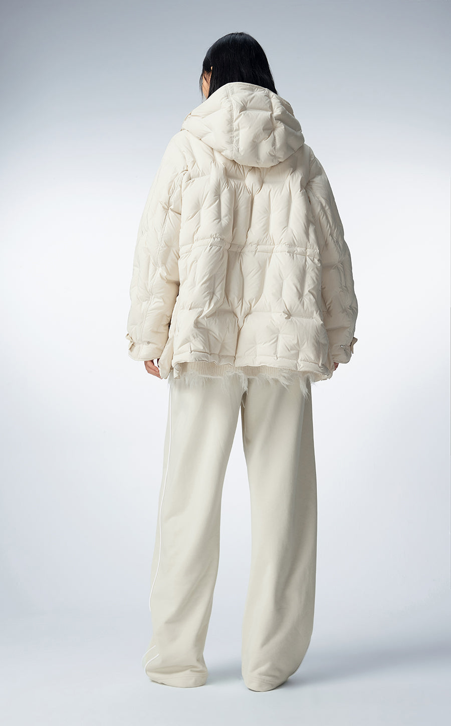 Coat / JNBY Asymmetric Hooded Down Coat