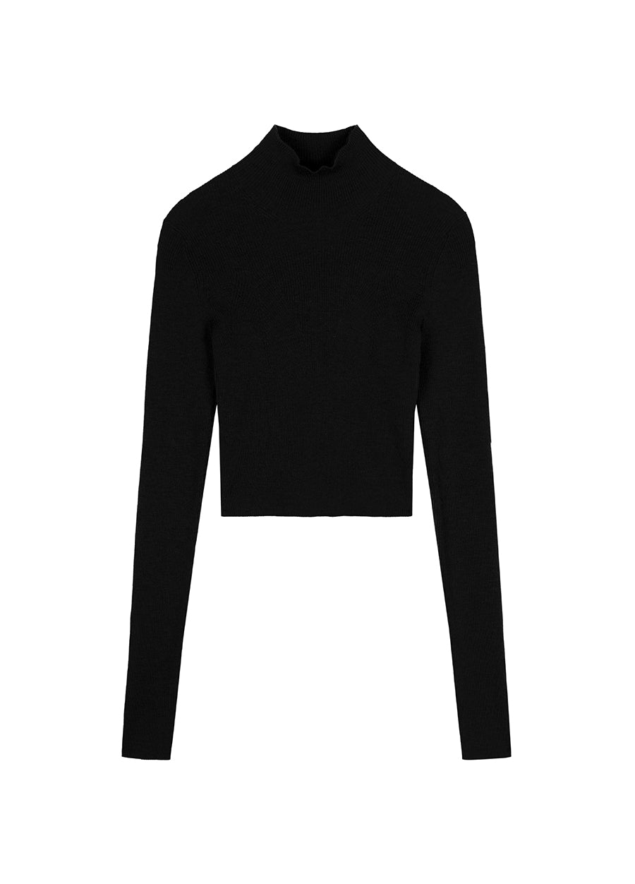 Sweater / JNBY Mock-neck Cropped Sweater