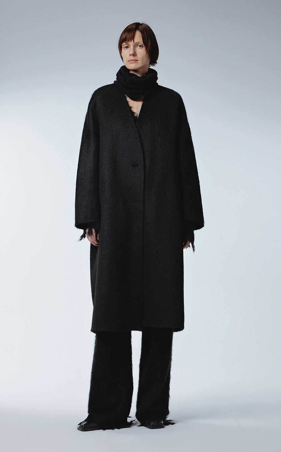 Coat / JNBY Wool-blend V-neck Coat