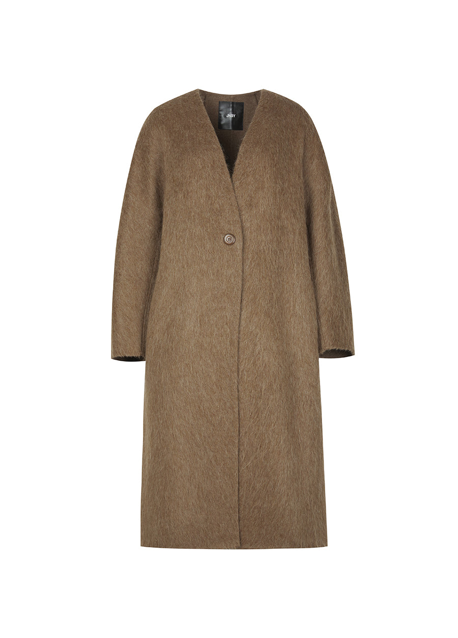 Coat / JNBY Wool-blend V-neck Coat