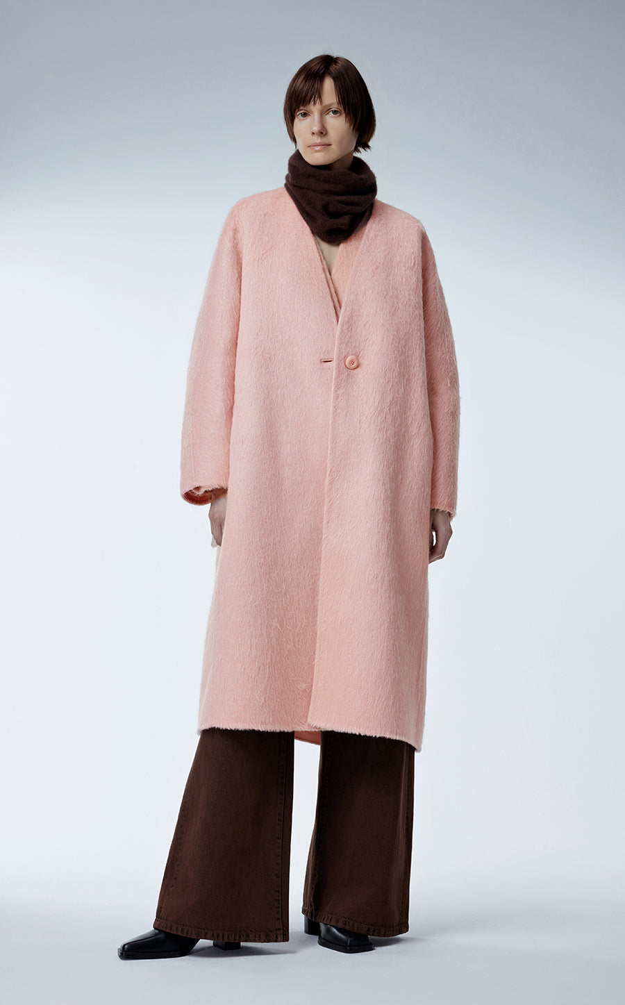 Coat / JNBY Wool-blend V-neck Coat