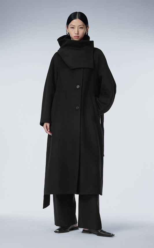 Coat / JNBY Full-length Convertible Wool Coat