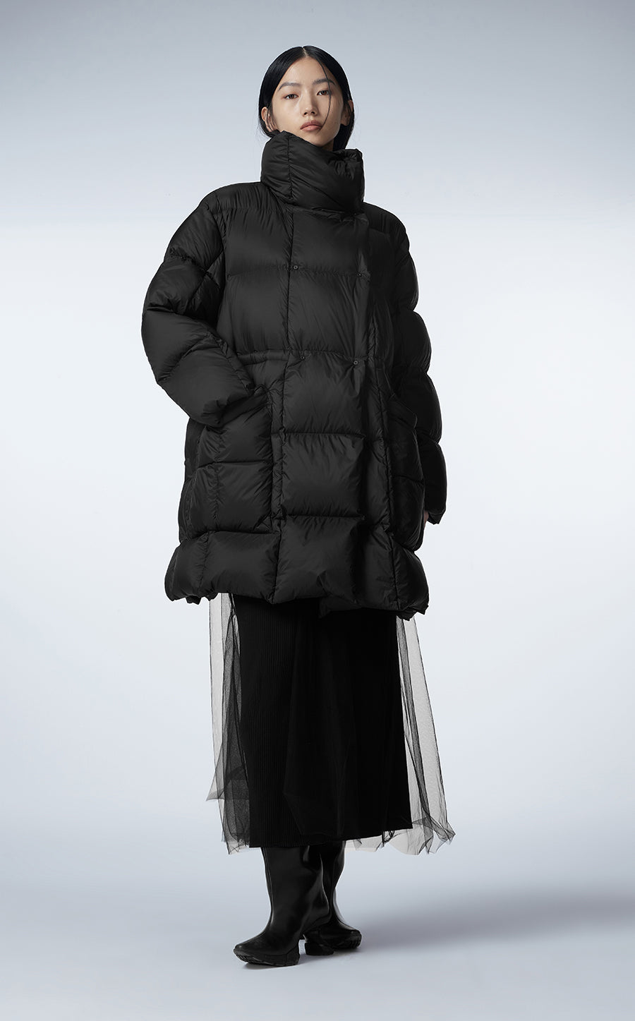 Coat / JNBY Mandarin-collar Oversized Down Coat