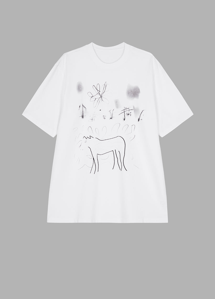 T-Shirt / JNBY Relaxed Horse Prints T-Shirt