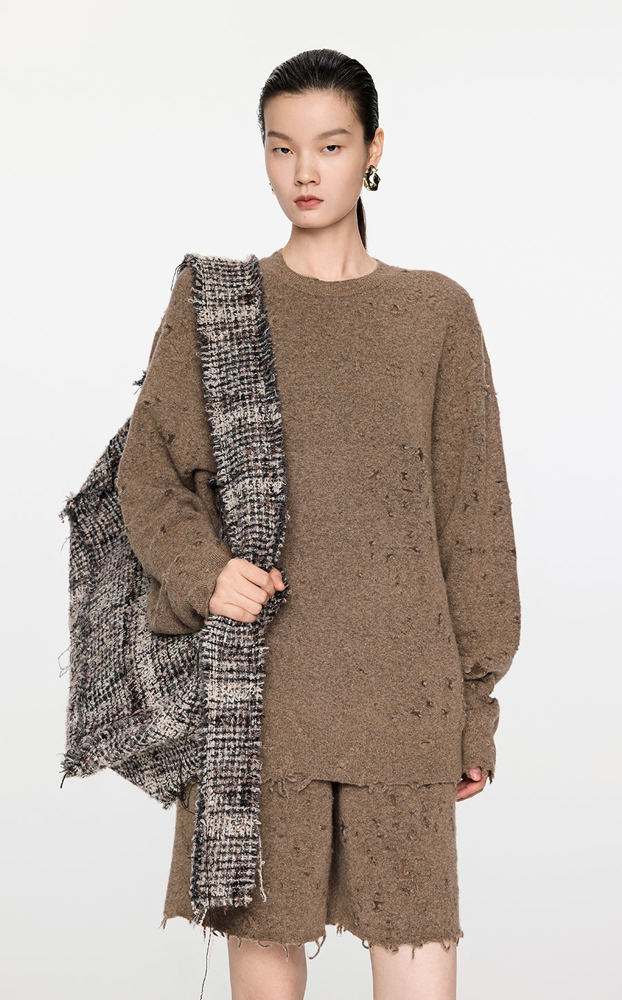 Sweater / JNBY Oversized Wool-Blend Sweater