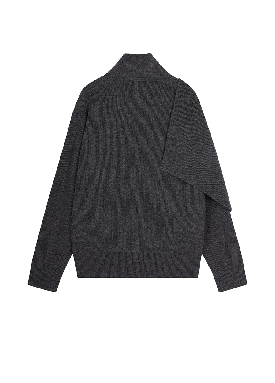 Sweater / JNBY Relaxed Wool Cape Cardigan