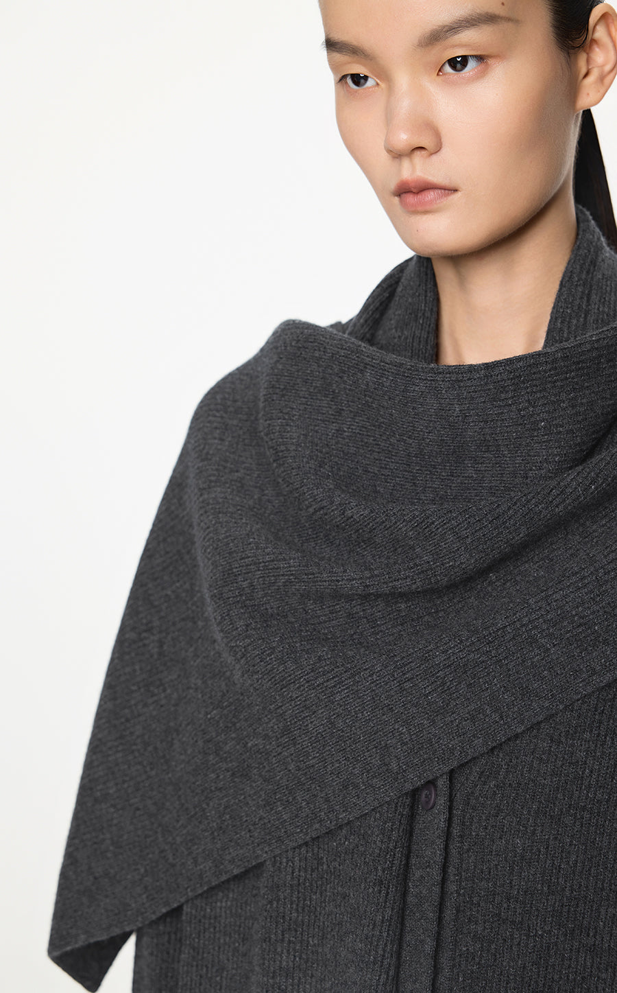 Sweater / JNBY Relaxed Wool Cape Cardigan