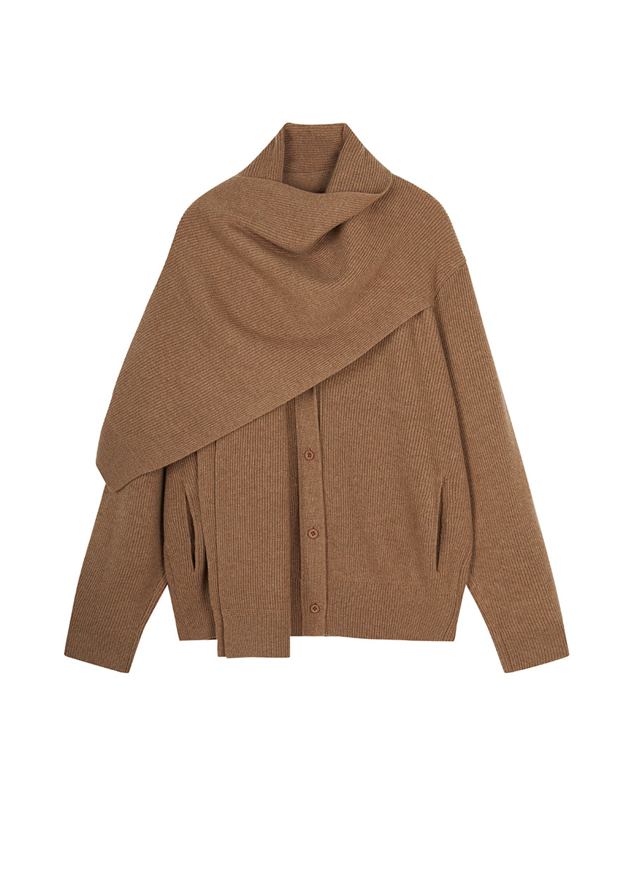 Sweater / JNBY Relaxed Wool Cape Cardigan