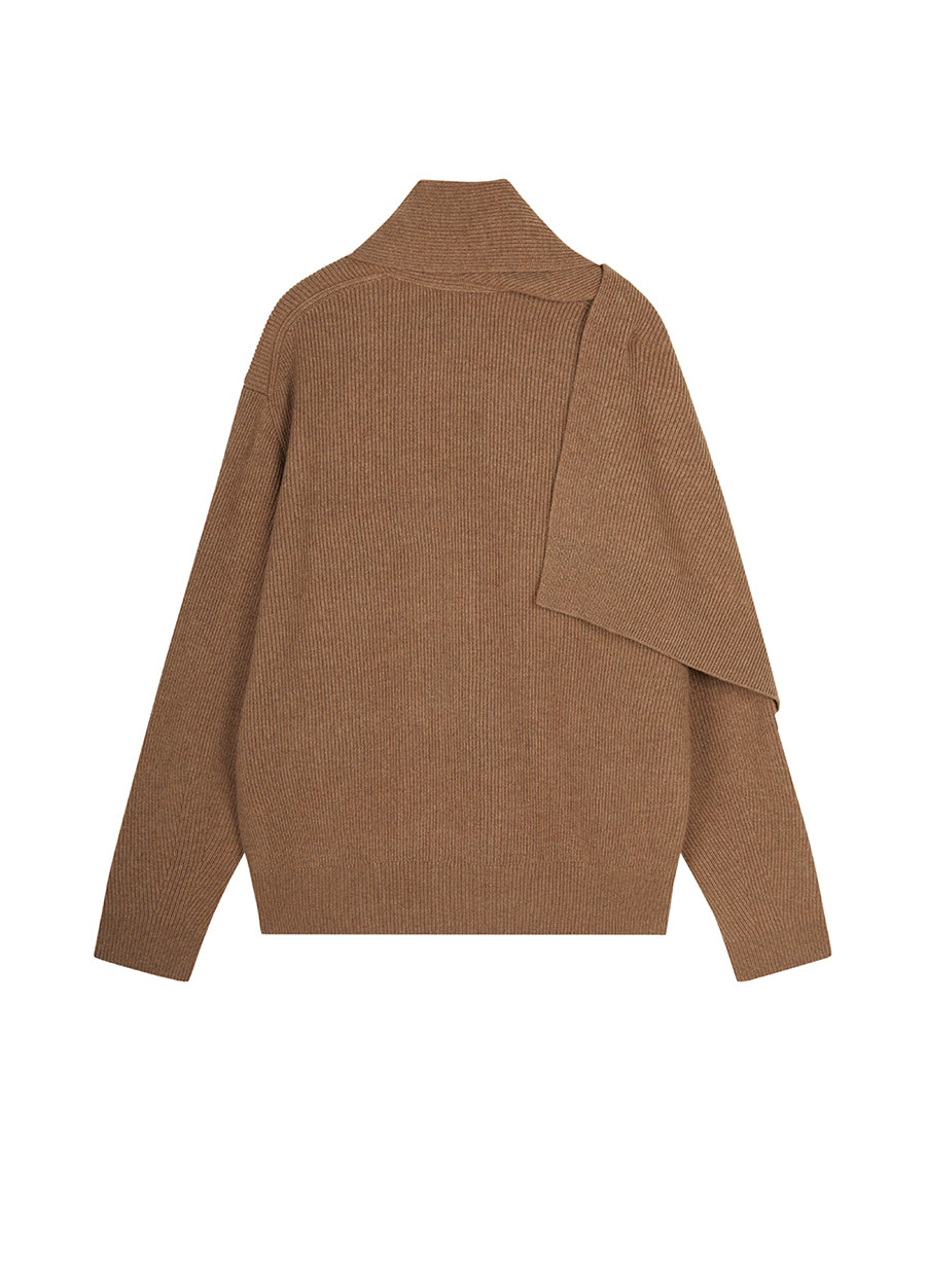 Sweater / JNBY Relaxed Wool Cape Cardigan