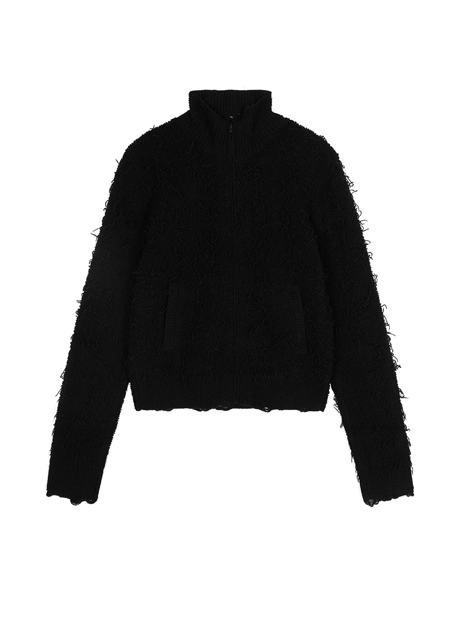 Sweater / JNBY Zip-Up Wool Knitted Cardigan