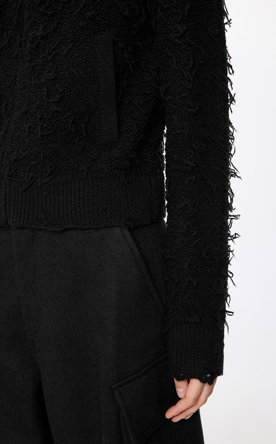 Sweater / JNBY Zip-Up Wool Knitted Cardigan