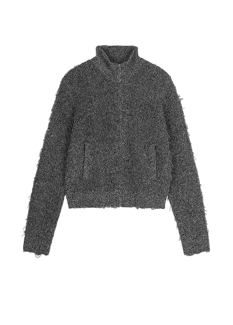 Sweater / JNBY Zip-Up Wool Knitted Cardigan