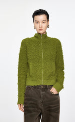 Sweater / JNBY Zip-Up Wool Knitted Cardigan