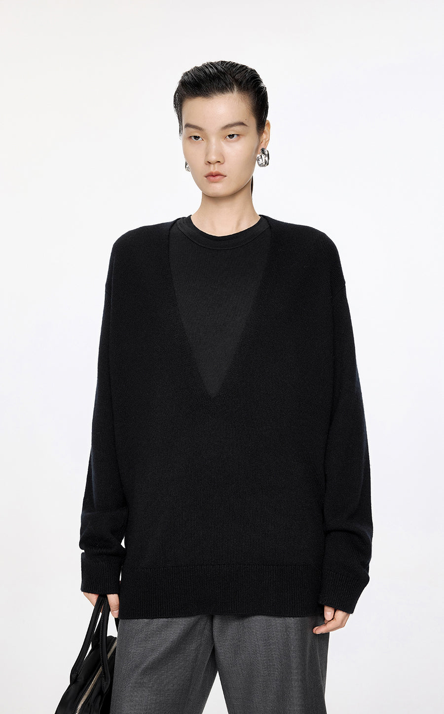 Sweater / JNBY V-Neck Wool-Cashmere Jumper